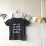 Birthday Bio T-Shirt "Hej!" Kids dunkelgrau meliert & weiß