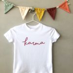 Bio T-Shirt "Karma" Kids weiß & rot