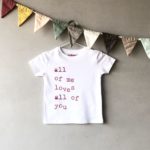 Bio T-Shirt "All of me" Kids weiß & magenta