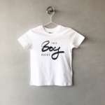 Bio T-Shirt "This boy rocks" Kids weiß & schwarz