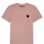 Bio T-Shirt "Crooked Heart" Erwachsene vintage rosa