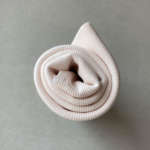 0,5 m Bio 2x1 Rib Jersey und Bündchen Creamy White Meterware