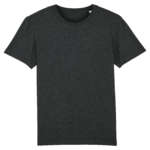 Bio T-Shirt Erwachsene uni einfarbig dunkelgrau meliert