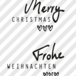 Plotterdatei "Merry Christmas" & "Frohe Weihnachten" No. 2