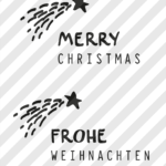 Siebdruckdatei & Plotterdatei "Merry Christmas" & "Frohe Weihnachten" No. 3