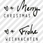 Plotterdatei "Merry Christmas" & "Frohe Weihnachten" No. 4