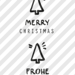 Siebdruckdatei & Plotterdatei "Merry Christmas" & "Frohe Weihnachten" No. 5