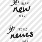 Siebdruckdatei & Plotterdatei "Happy New Year" & "Frohes neues Jahr" No. 2