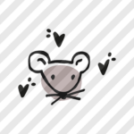 Plotterdatei "Verliebte Maus"
