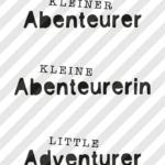 Plotterdatei "Kleiner Abenteurer" & "Kleine Abenteurerin" & "little adventurer"