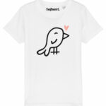 Bio T-Shirt "Vogel mit Herz" Kids weiß