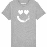 Bio T-Shirt "Peace Please Variante 1" Kids grau meliert
