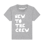 Bio T-Shirt "New to the crew" Babys grau meliert