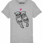Bio T-Shirt "Zwei Otter" Kids grau meliert