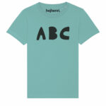 Bio T-Shirt "ABC" Kids teal monstera