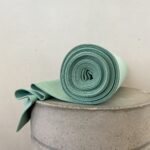 0,5 m Bio Bündchen creme de menthe Meterware