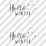 Siebdruckdatei & Plotterdatei "Hallo Winter & Hello Winter No. 1"