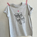 Bio T-Shirt "Zwei Otter" Kids grau meliert