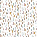 Eigenproduktion 0,5 m  Bio Super Soft Sommersweat French Terry "Rauschen" offwhite pastell bunt Meterware