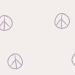 Eigenproduktion 0,5 m Bio Rib Jersey Rippjersey "Big Minimals Peace" hellbeige lavender frost Meterware