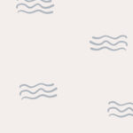 Eigenproduktion 0,5 m Bio Rib Jersey Rippjersey "Big Minimals Wellen" hellbeige pearl blue Meterware