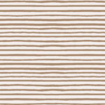 Eigenproduktion 0,5 m Bio Super Soft Sommersweat French Terry "unregelmäßige Streifen" hellbeige affogato Meterware