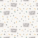 Eigenproduktion 0,5 m Super Soft Bio Jersey "Yippie Yeah" Meterware