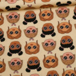 0,5 m Bio Sommersweat French Terry "Girls" vanilla von Eva Mouton Meterware