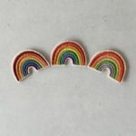 3er Set Aufnäher Bügelflicken "Regenbögen" von Flickli