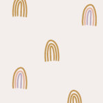 Eigenproduktion 0,5 m Bio Rib Jersey Rippjersey Big Minimals "Regenbögen" hellbeige lavender frost almost apricot amber gold  Meterware