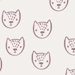 Eigenproduktion 0,5 m Bio Rib Jersey Rippjersey "Katze" whistful mauve hellbeige Meterware