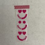 Eigenproduktion 3er Set flauschige Bügelbilder "Smileys" pink