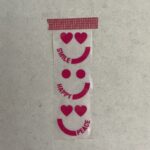 Eigenproduktion 3er Set flauschige Bügelbilder "Smileys" pink