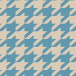 Eigenproduktion 0,5 m Bio Super Soft Sommersweat French Terry "Hahnentritt" delphinium blue brazilian sand Meterware